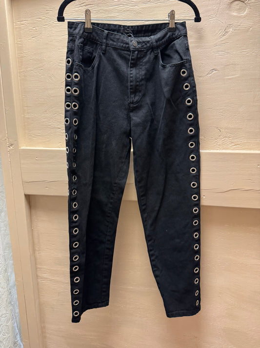 Preloved Metal Black Jeans