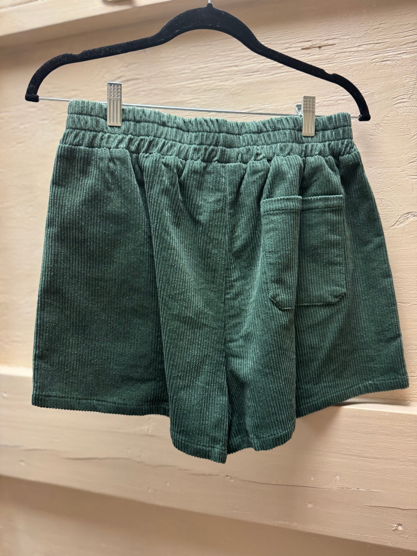 Green Suede Shorts