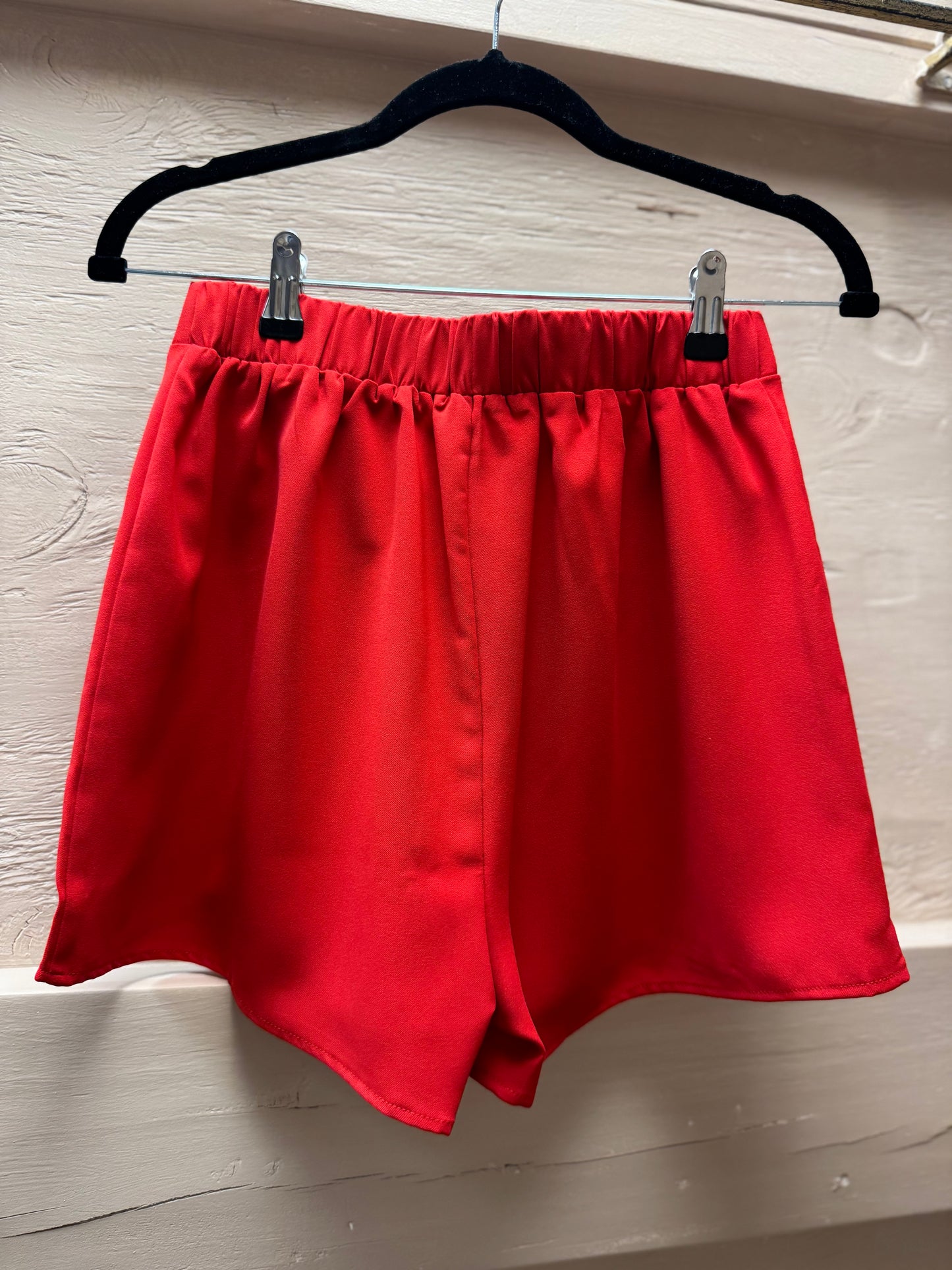 Red Silk Skort