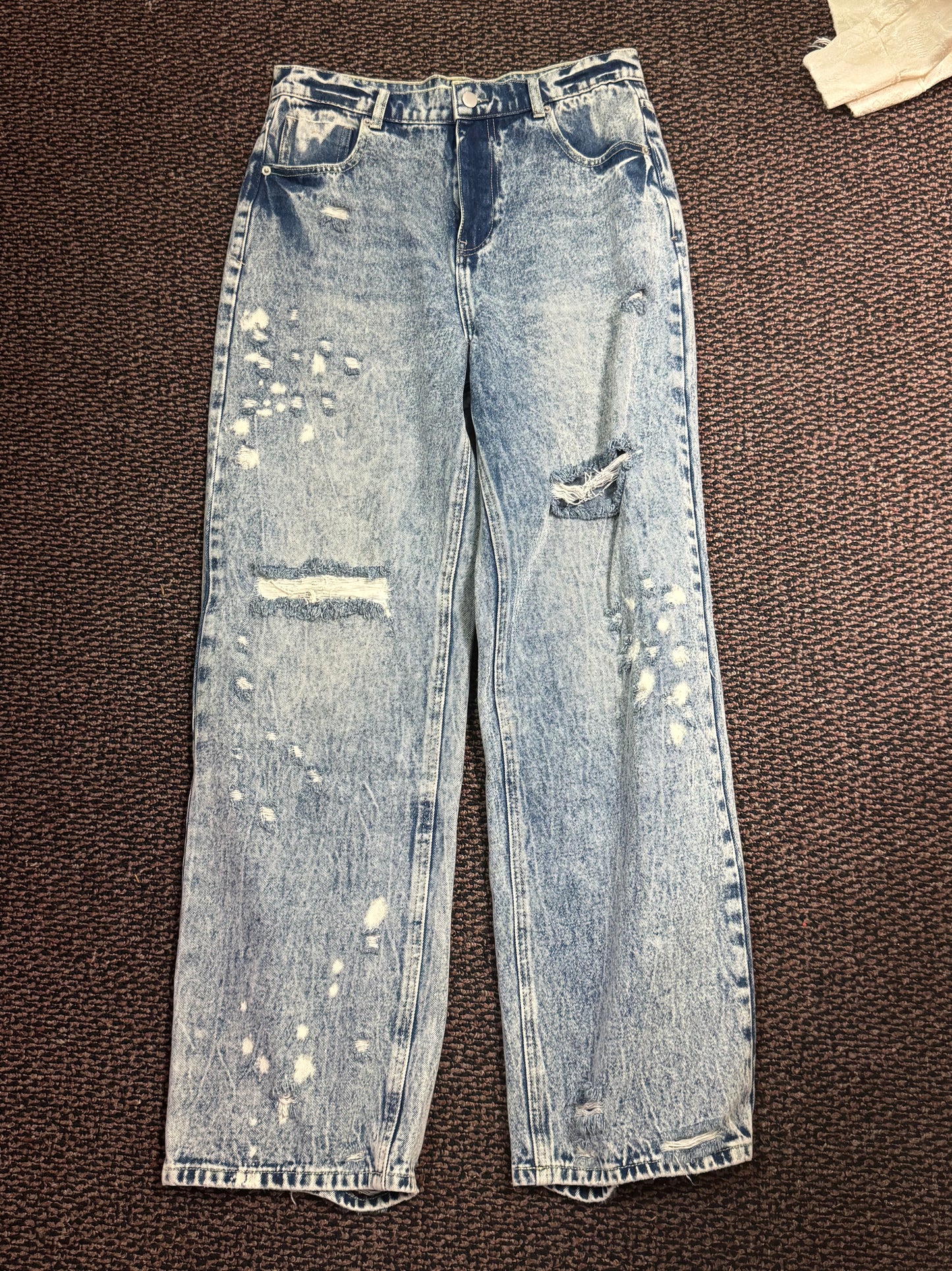 Distressed Bleached Denim