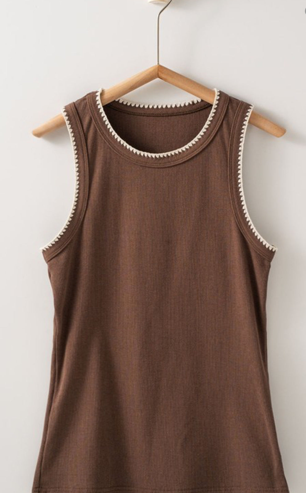 Navy Detail Knit Tank