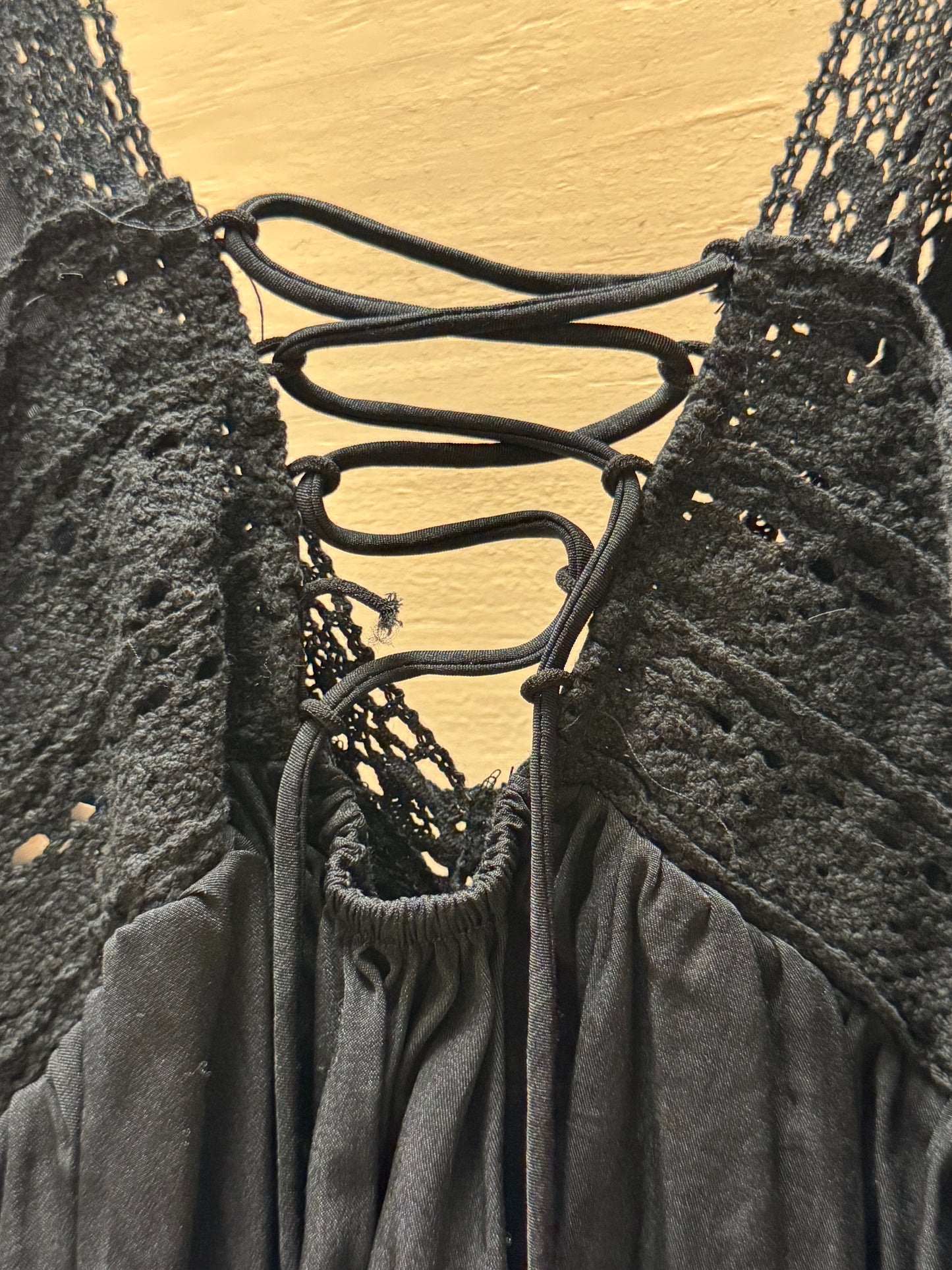 Preloved Lace Black Tank