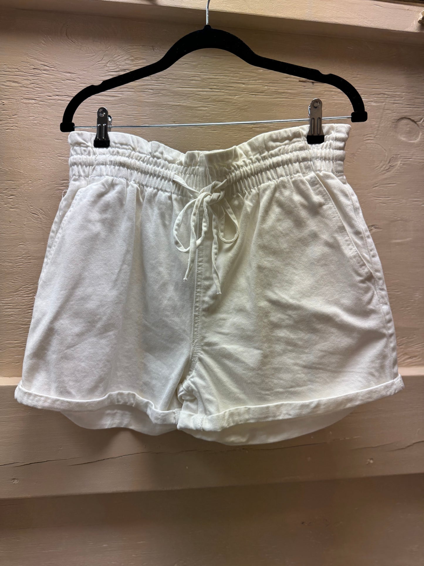 Paper Bag White Tie Shorts