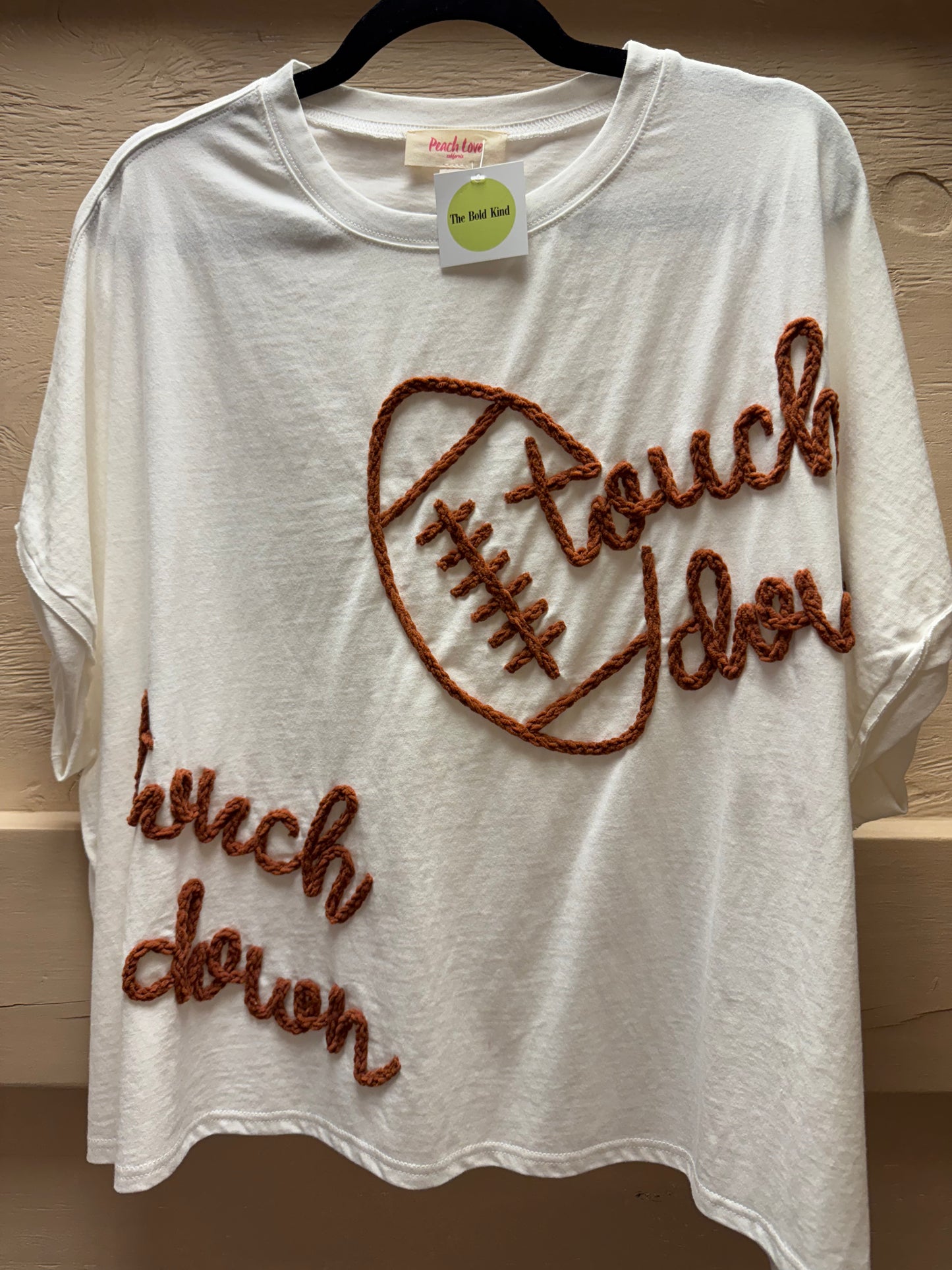 Touch Down Crochet Cropped Tee