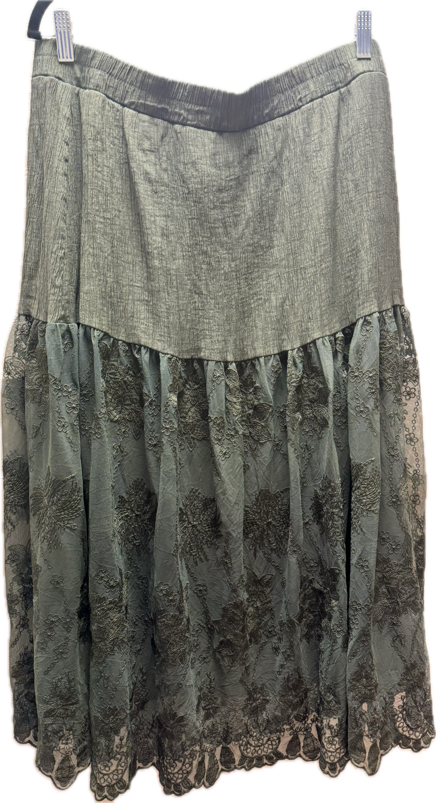 (L) Forest Green Skirt