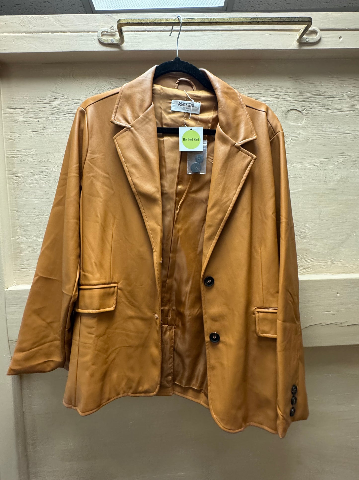 Brown Pleather Blazer