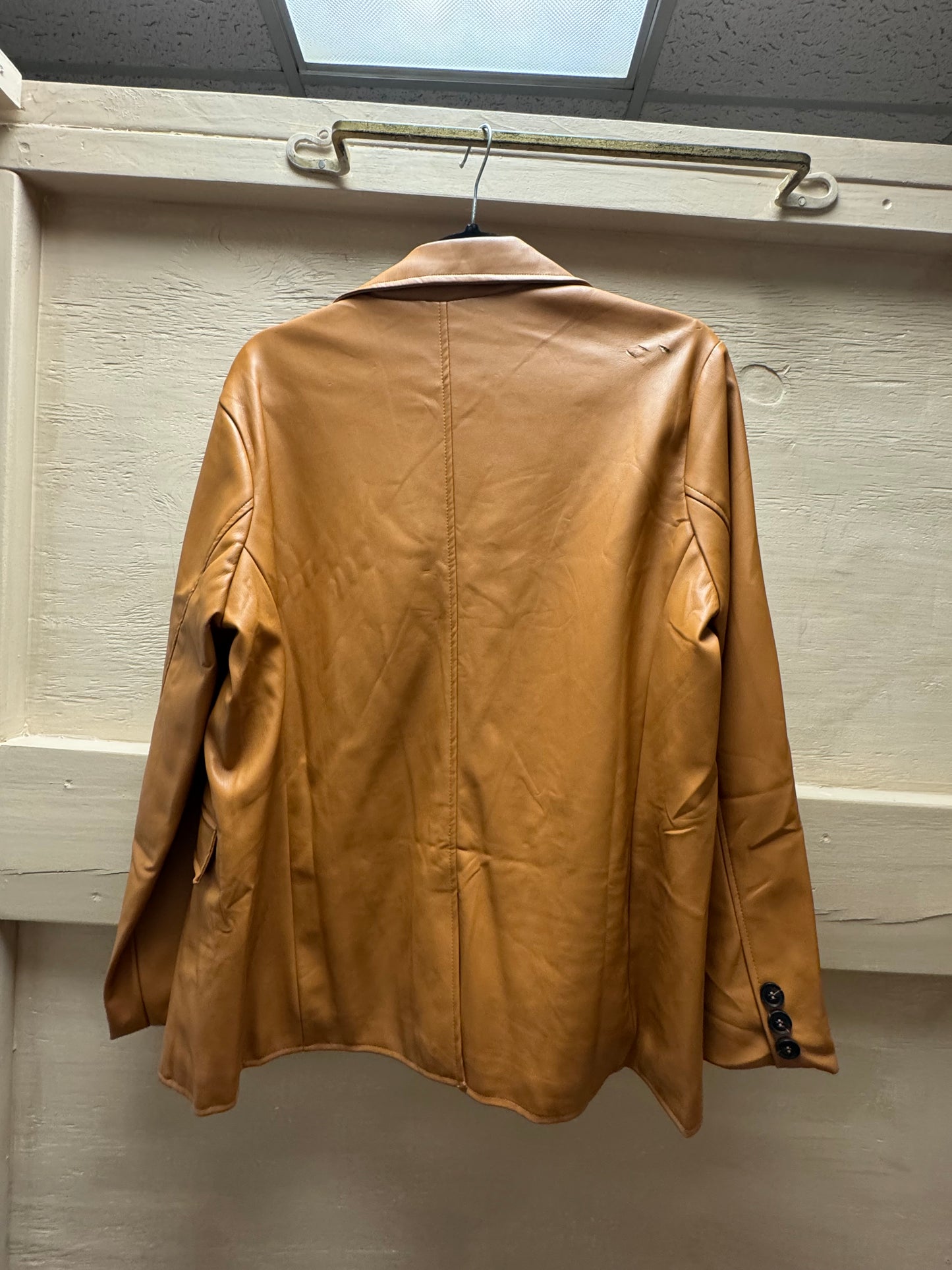 Brown Pleather Blazer