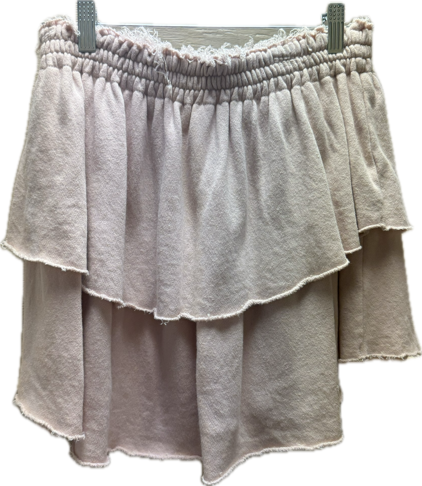 (S) Arie Light Pink Distressed Skirt