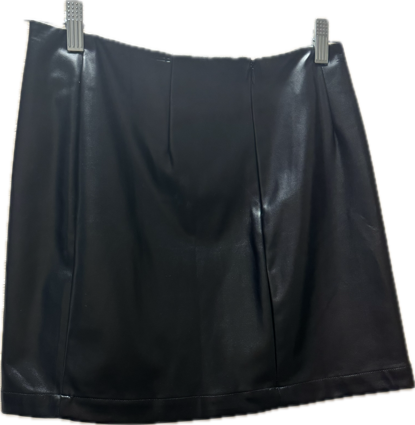 (M) Pleather Black Skirt