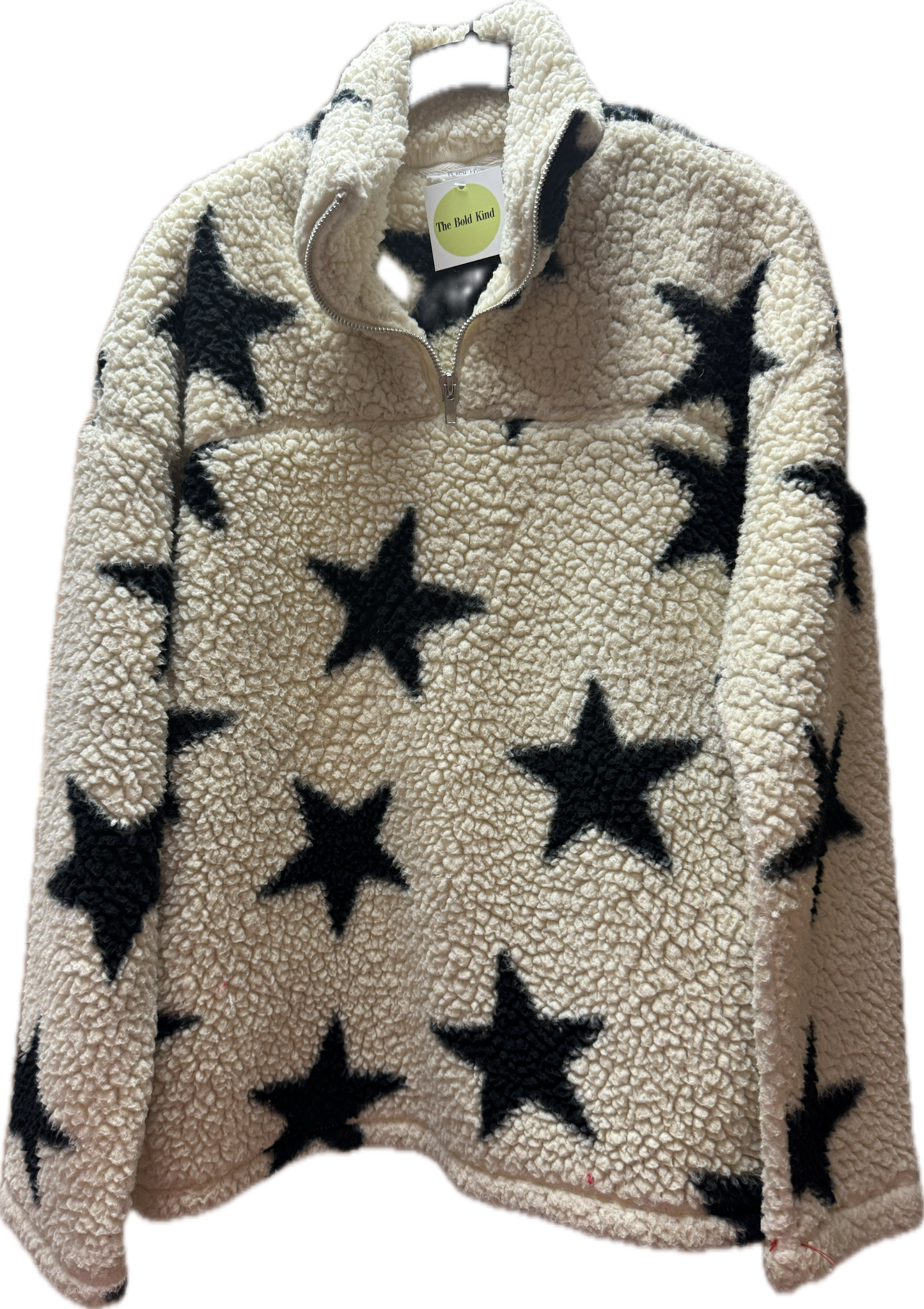 (M) Star Zip Crewneck