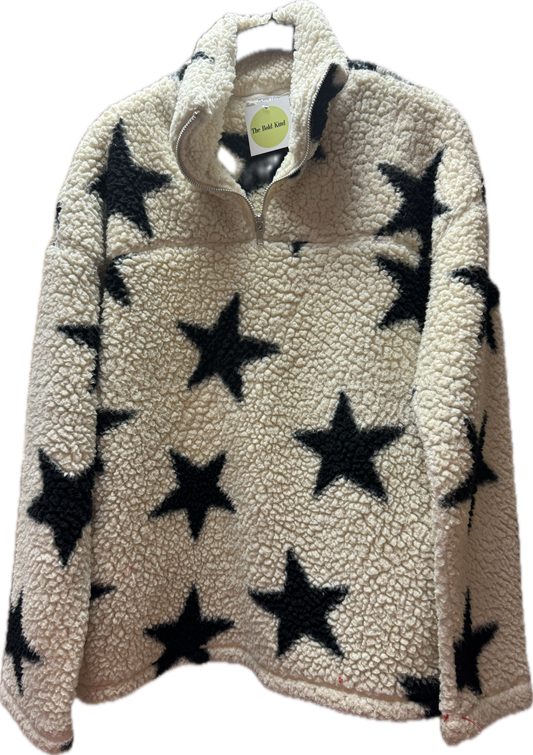 (M) Star Zip Crewneck