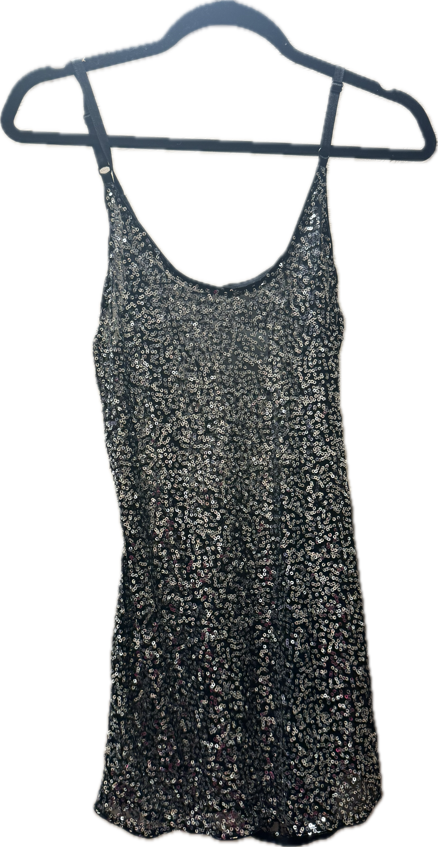 (m) Sheer Sequin Dress