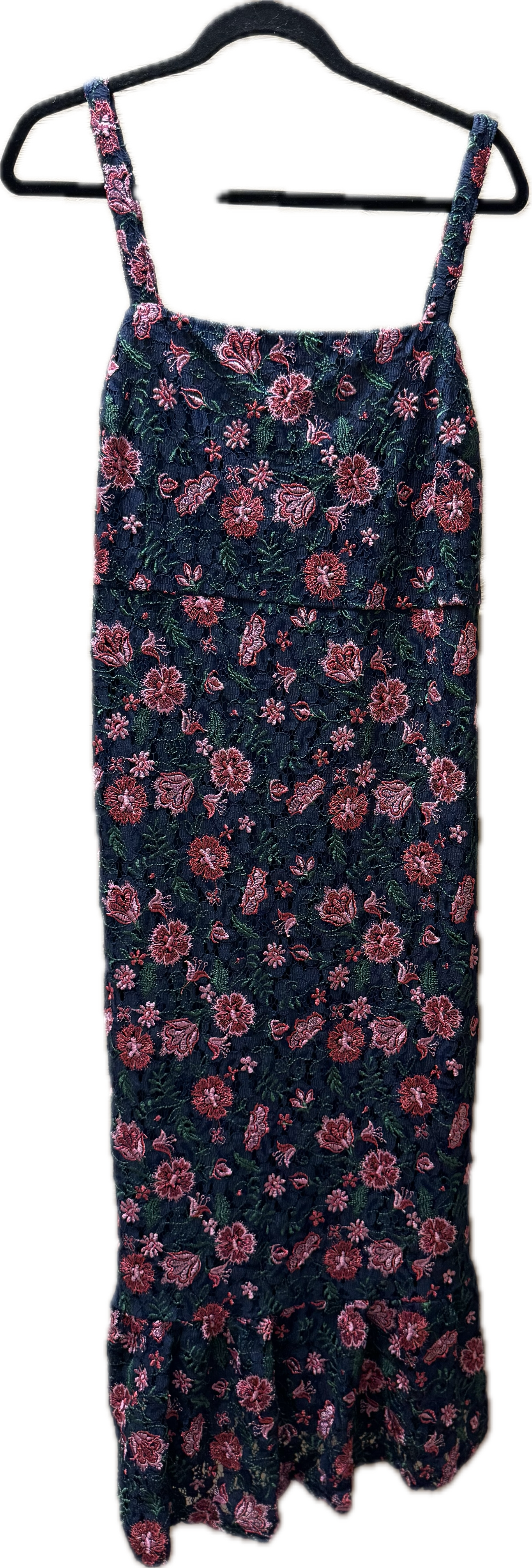 (L) Navy & Pink Formal Dress