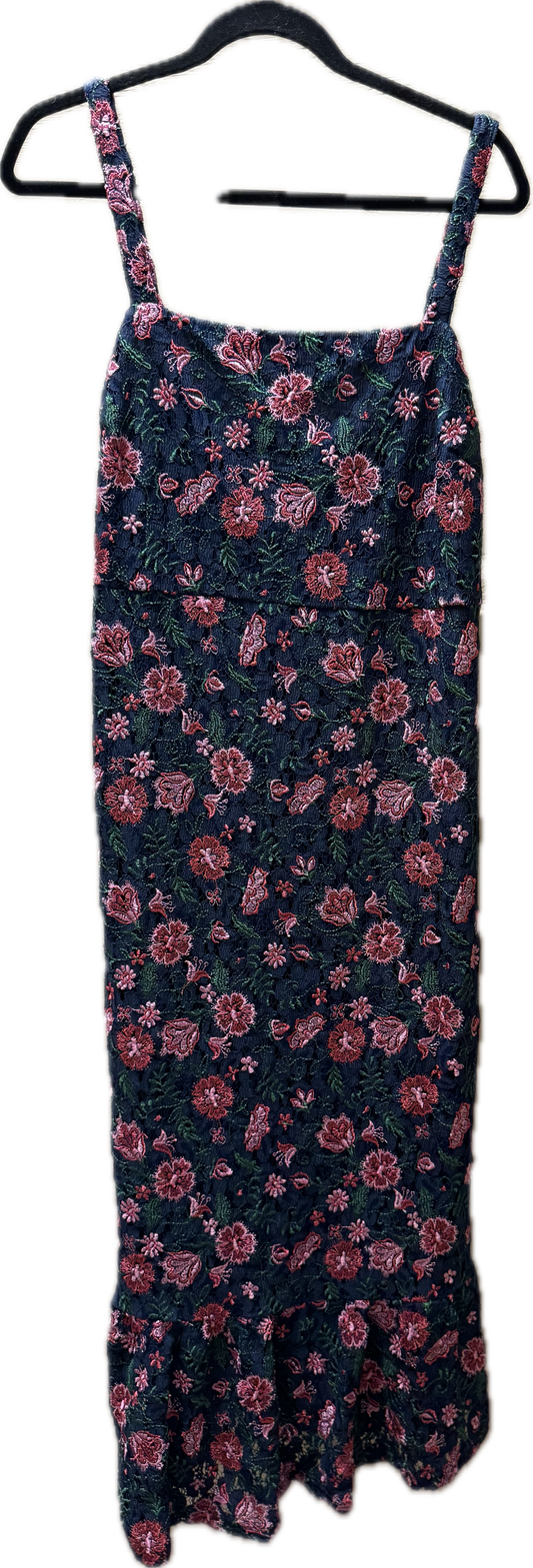 (L) Navy & Pink Formal Dress