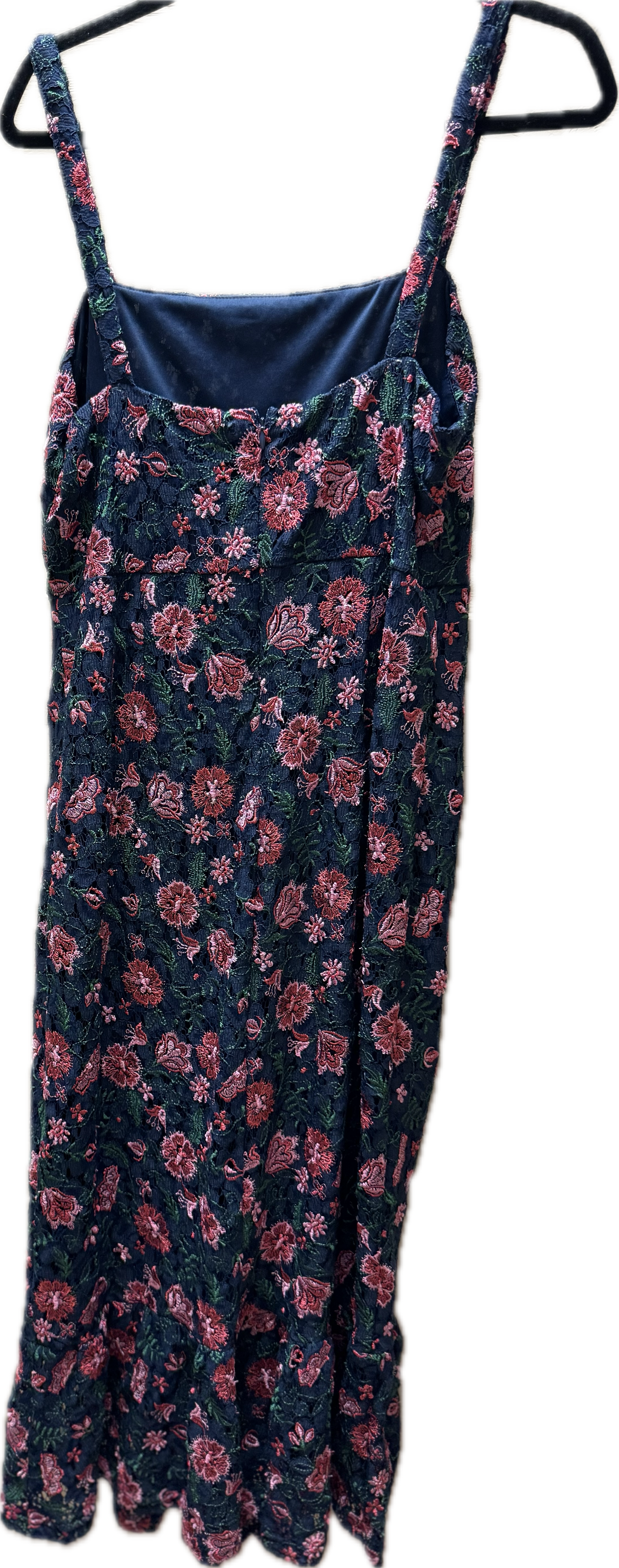 (L) Navy & Pink Formal Dress