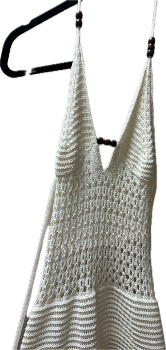 (M) White Crochet Dress