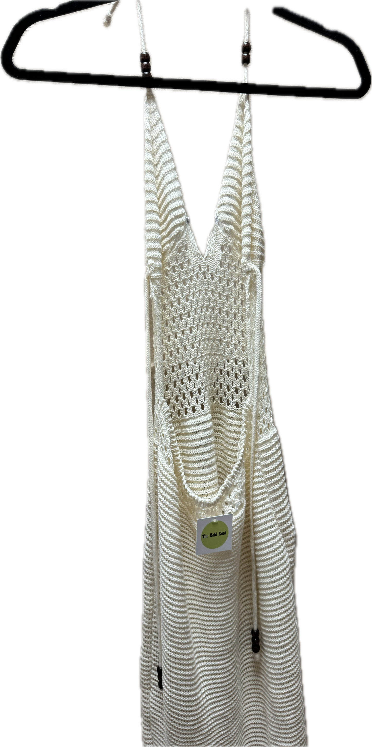 (M) White Crochet Dress