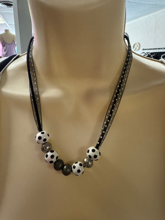 Polka Dot Bead Necklace