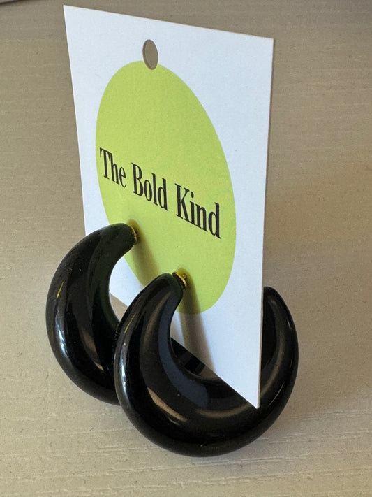 Black Moon Earrings