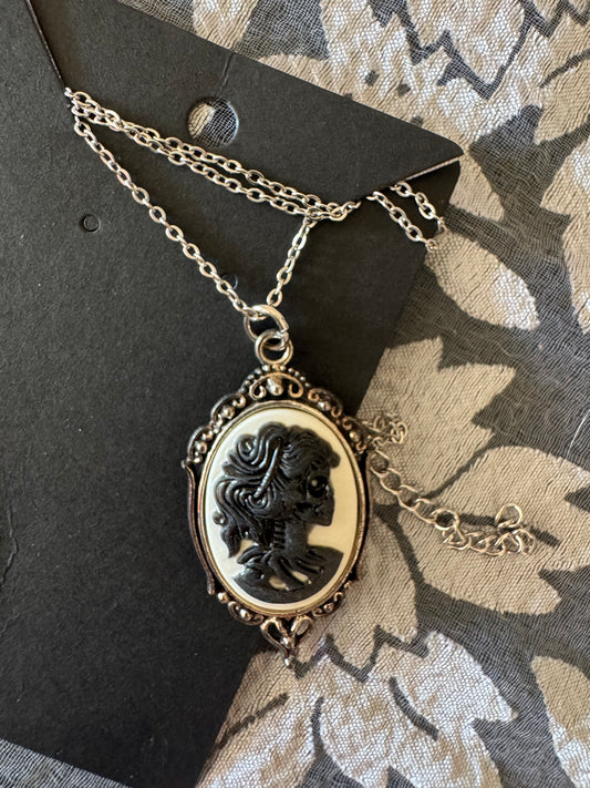 Skeleton portrait Necklace