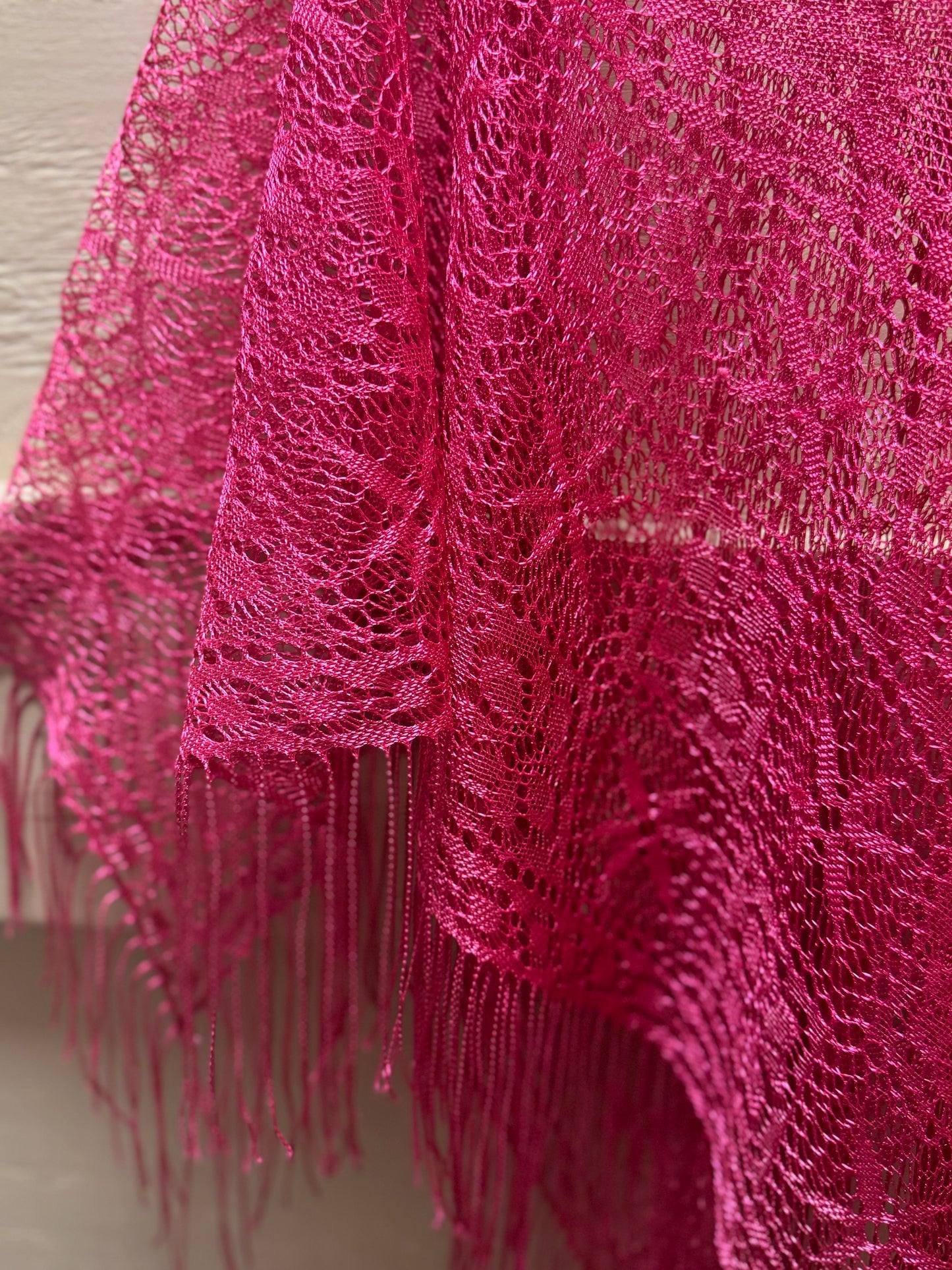 (OS) Hot Pink Shawl Top