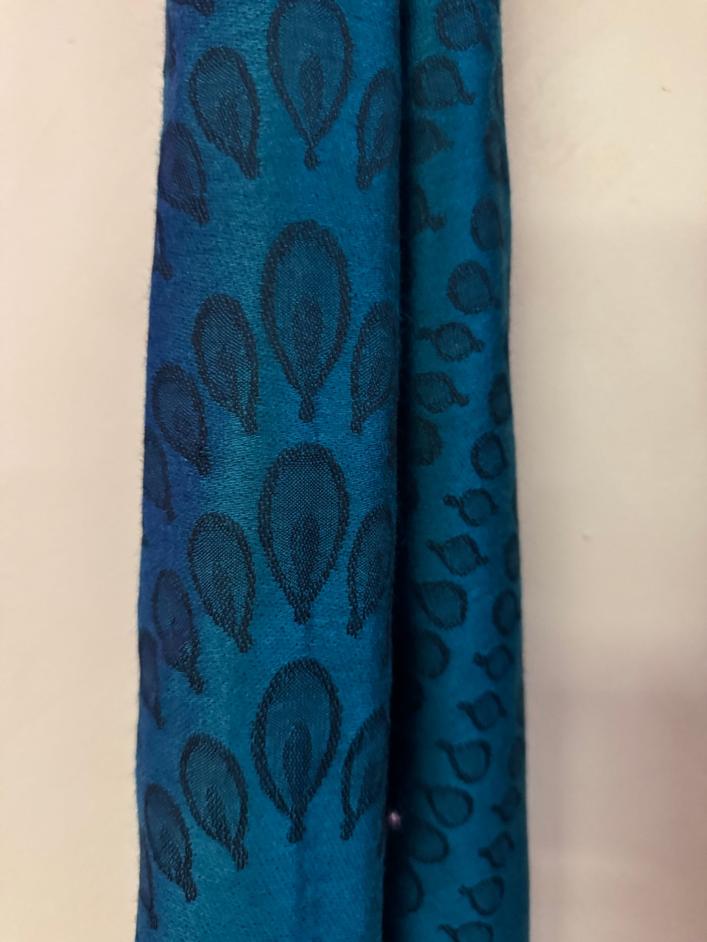 Preloved Blue Fur Scarf