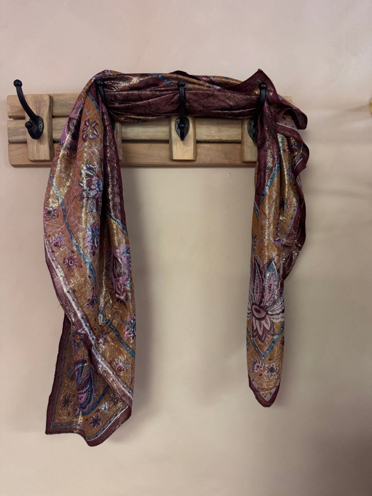 Preloved shiny Burgundy  Scarf