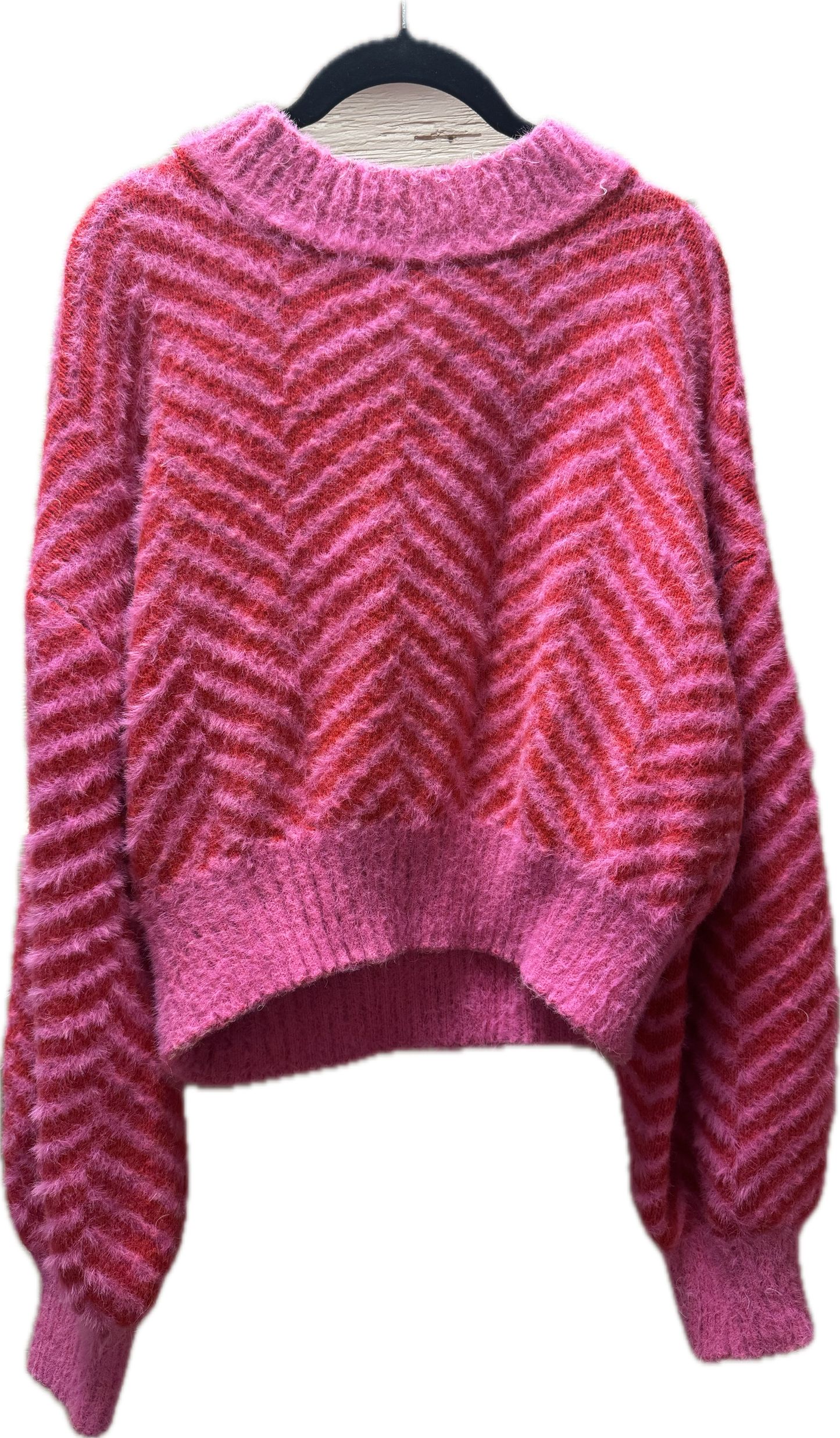 (M) Pink & Red Sweater