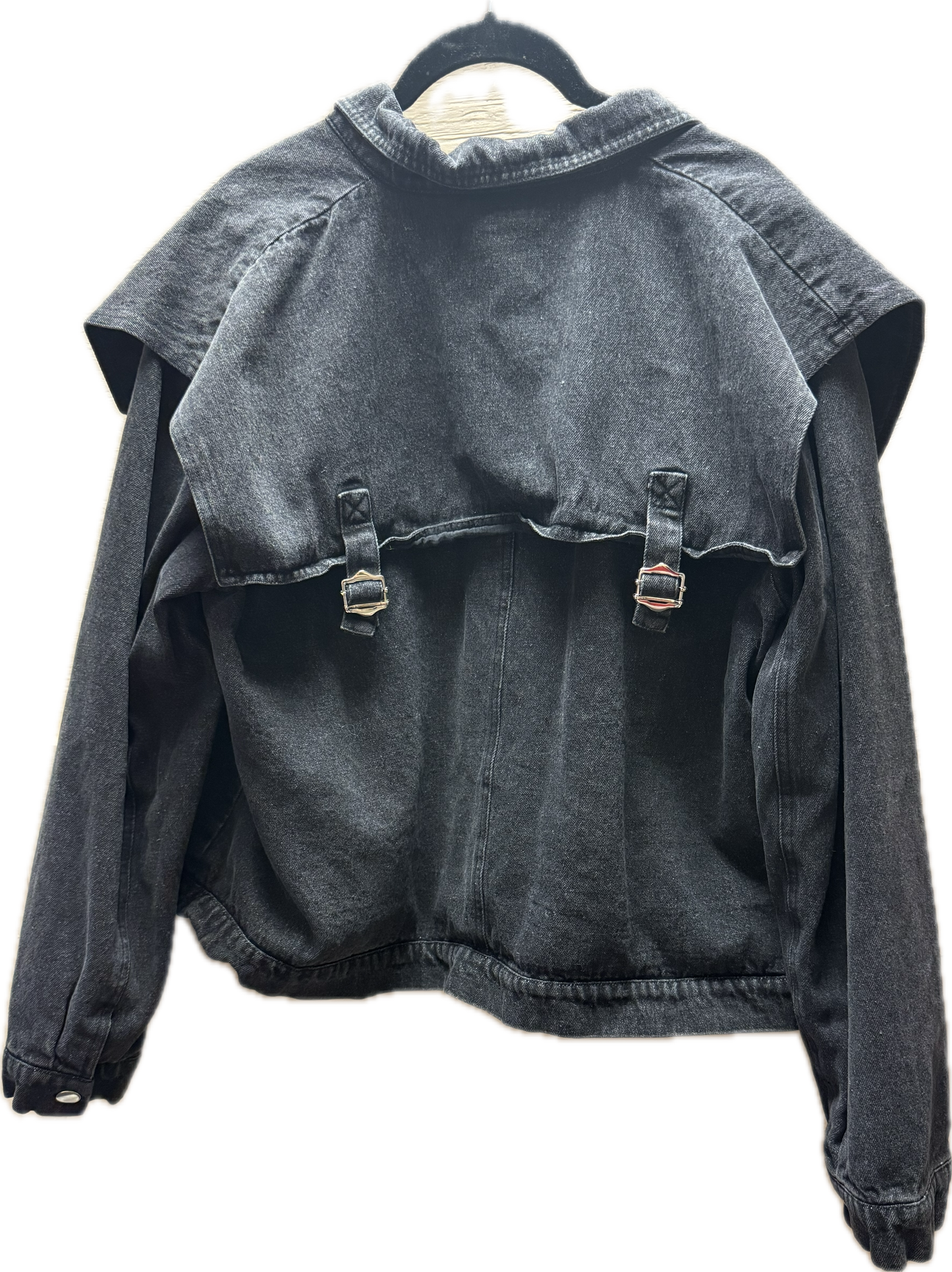 (L) Black Denim Jacket