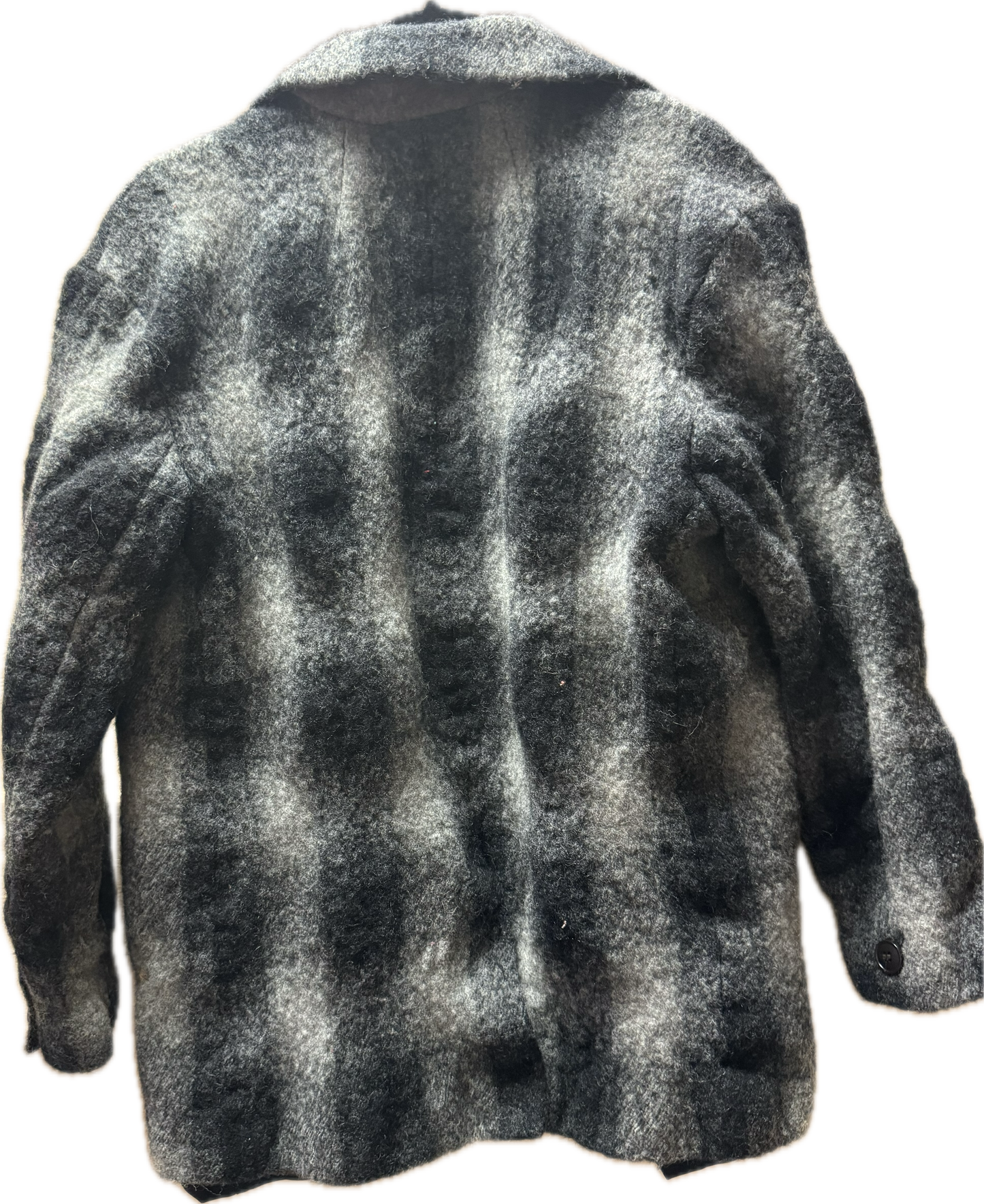 (S) Wool Plaid Jacket