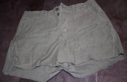 Preloved Green Denim Shorts