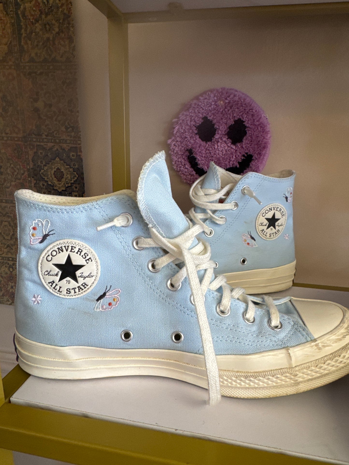 (10.5) Blue butterfly Converse