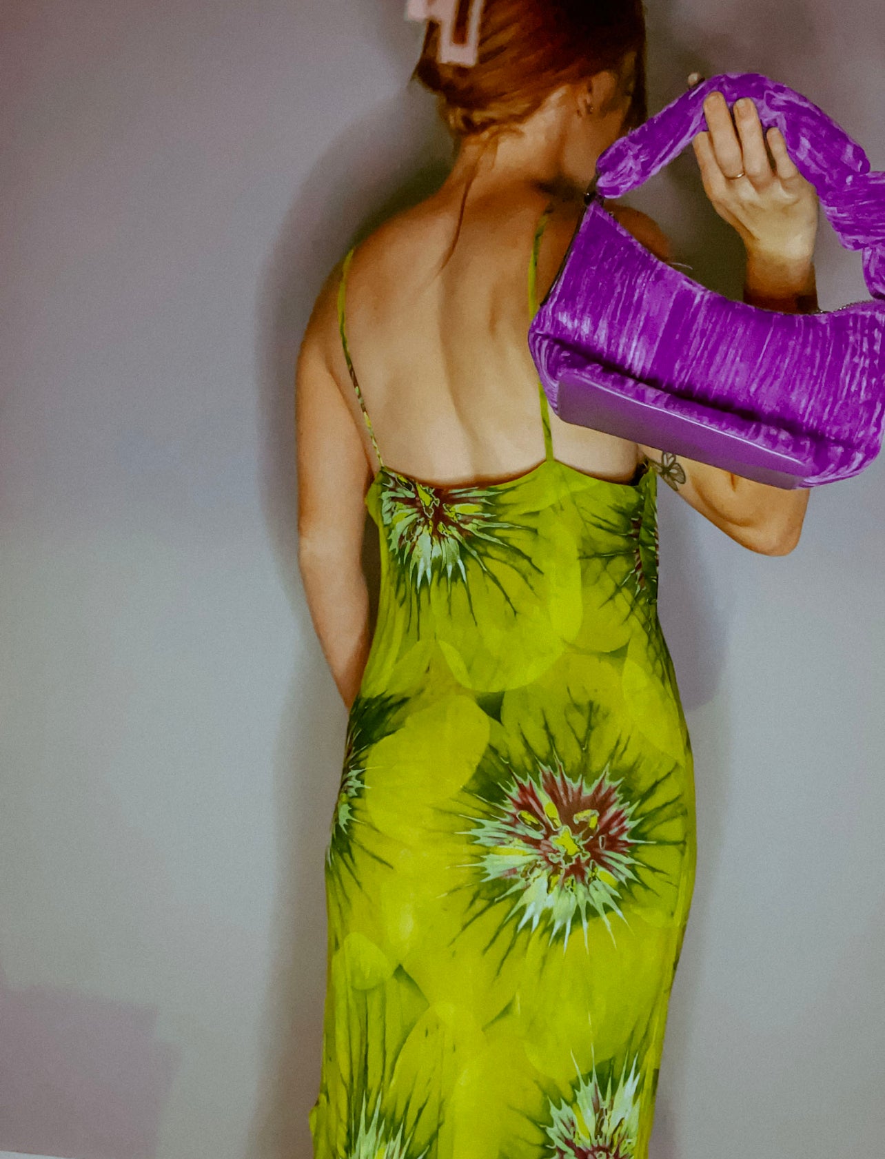 Preloved Purple velvet clutch