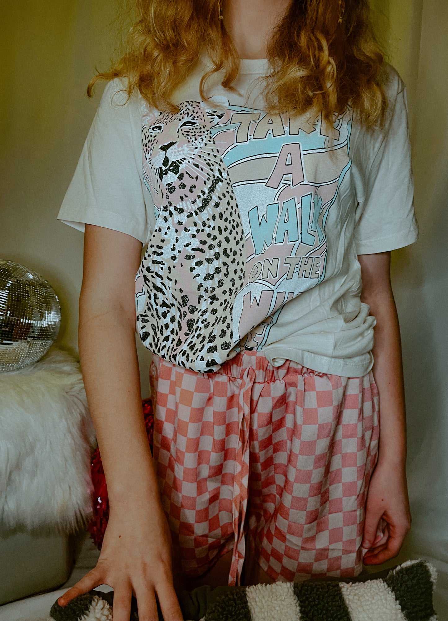 Pink Checkered Shorts