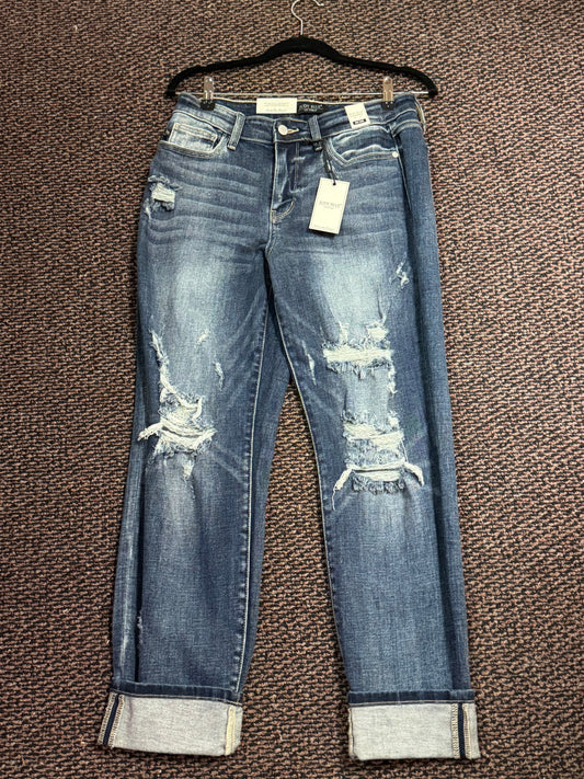 Dark wash Distressed Denim