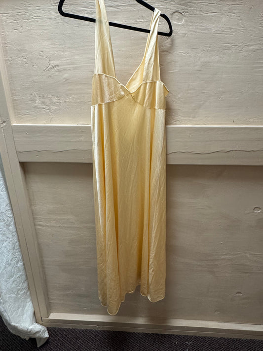 Preloved Yellow Silk Dress