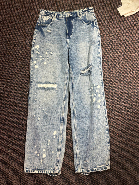 Distressed Bleached Denim