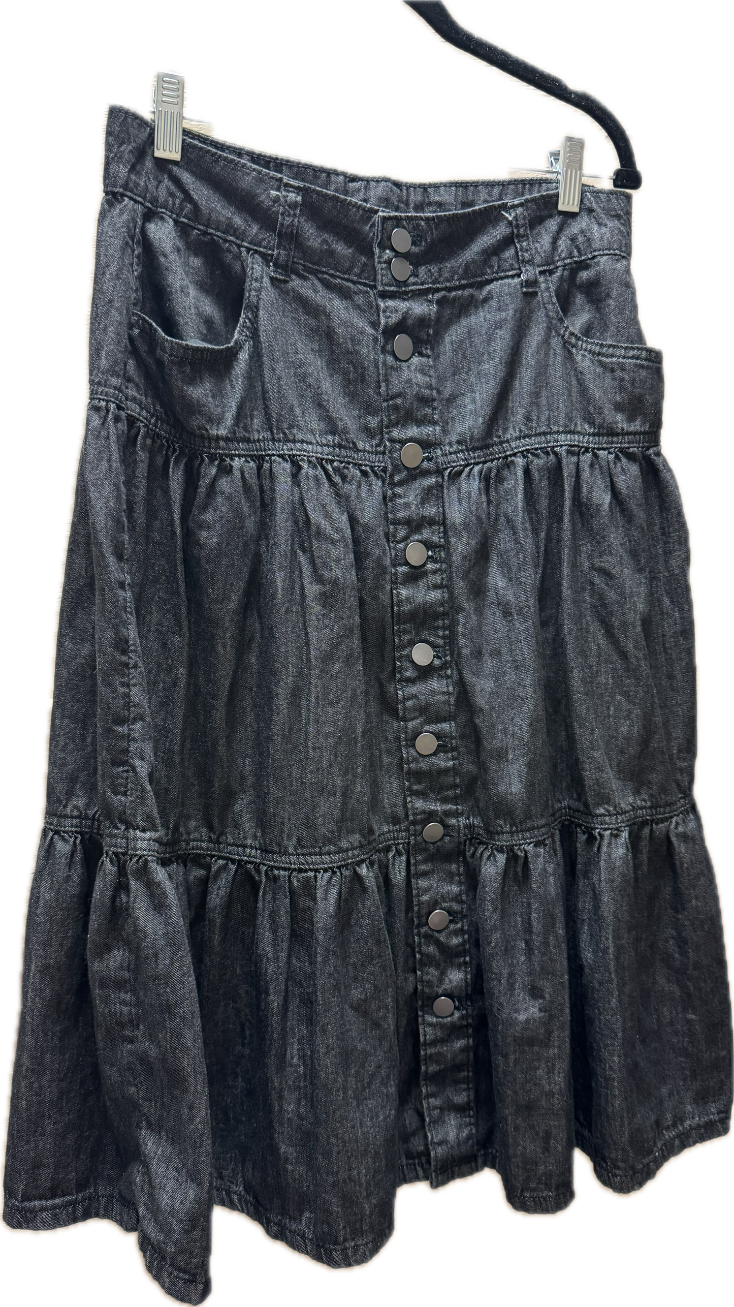 (M) Dark Denim button skirt