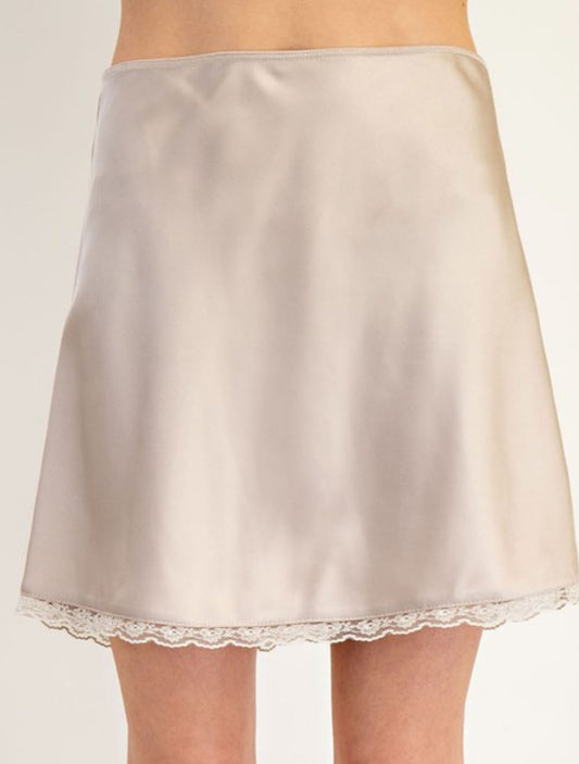 Champagne Silk Skirt