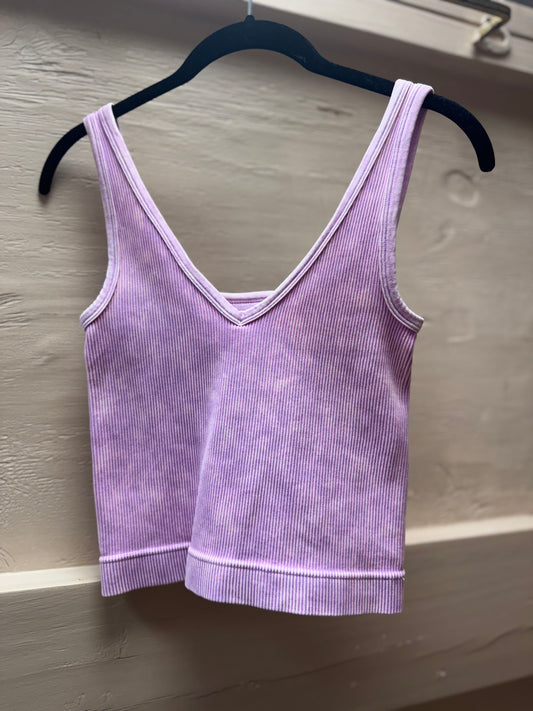 Acid Wash Purple Tank