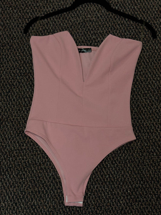 Pink Plunge Body Suit