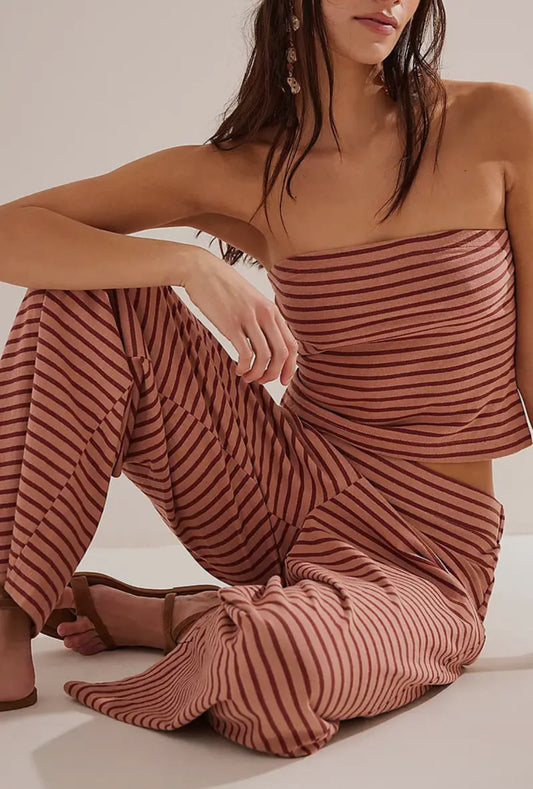 Strapless Striped Set