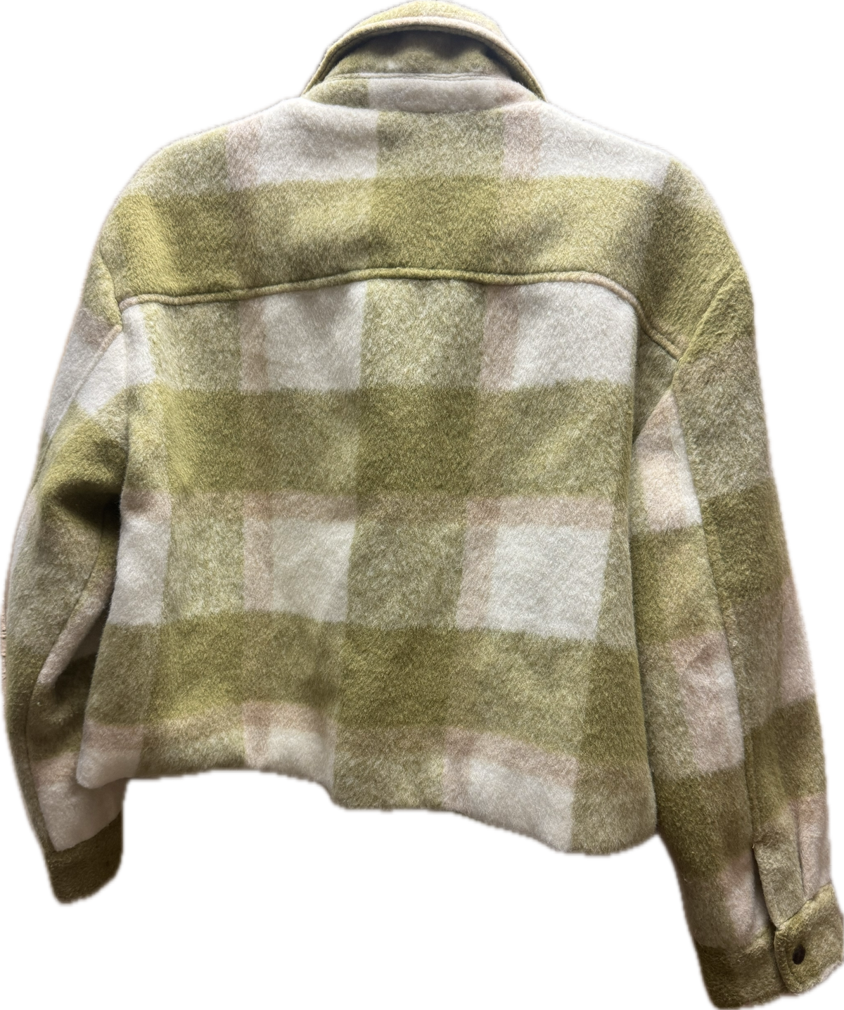 L Green and pink cropped jacket