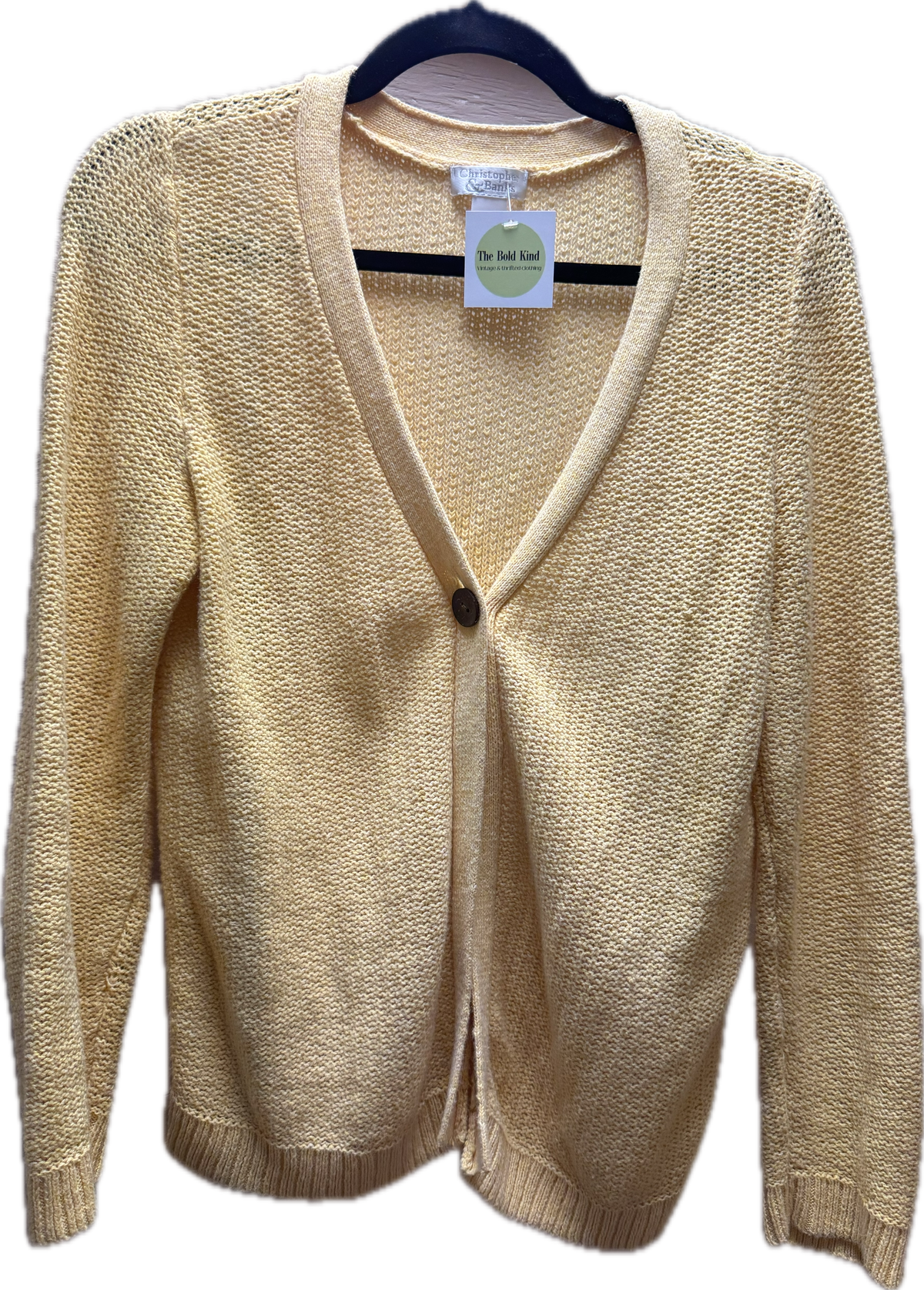 Yellow knit cardigan