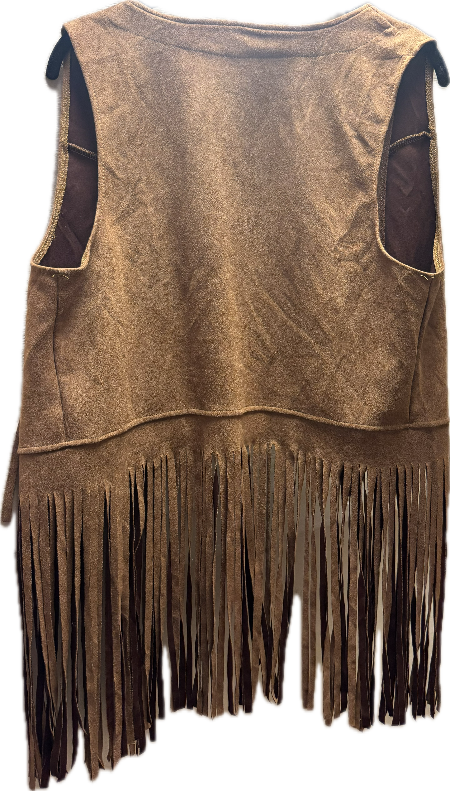 (M) Fringe suede vest