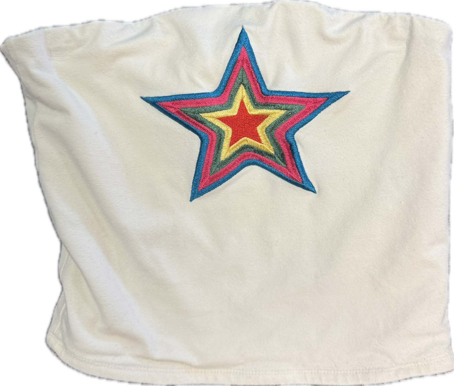 (S) Star embroidered tube top