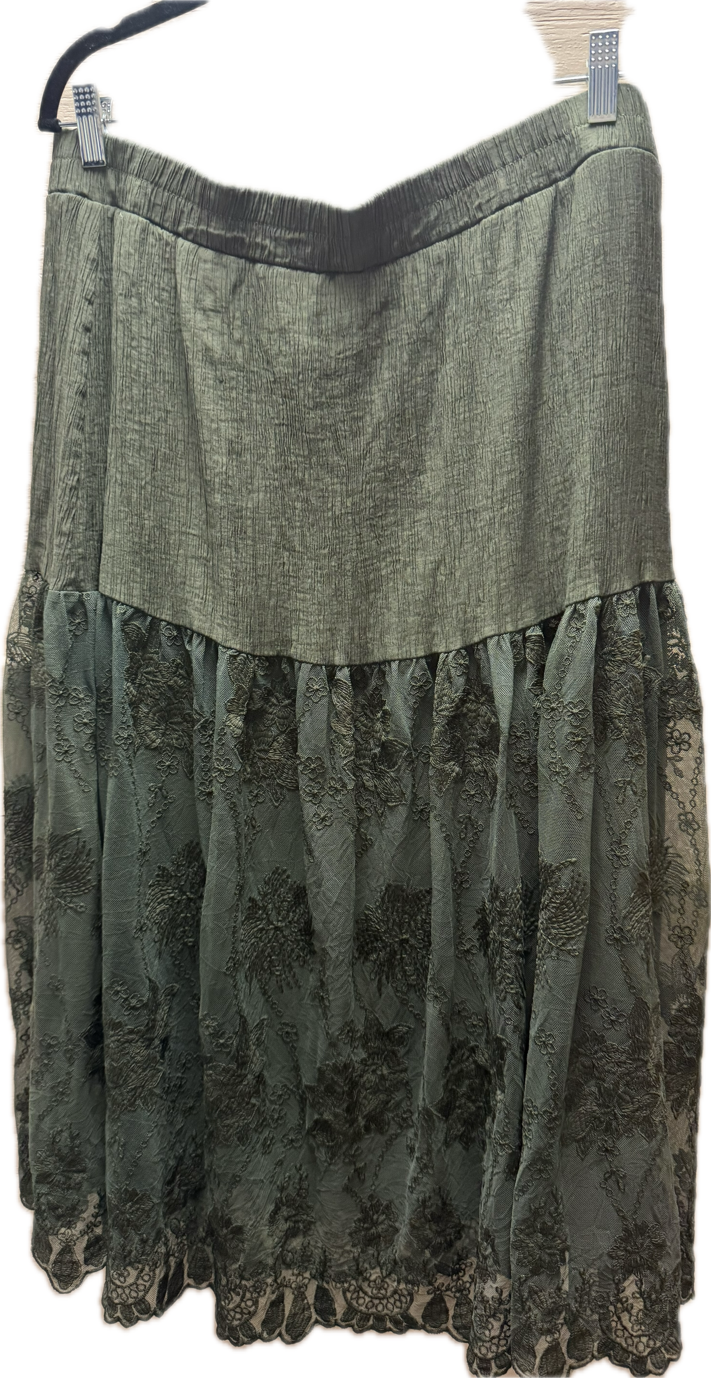 (L) Forest Green Skirt