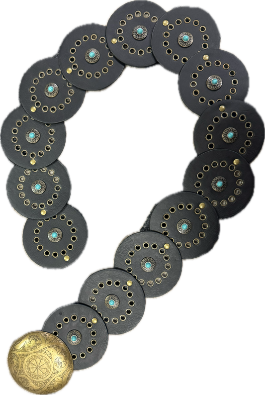 Blue & Gold Medallion Belt