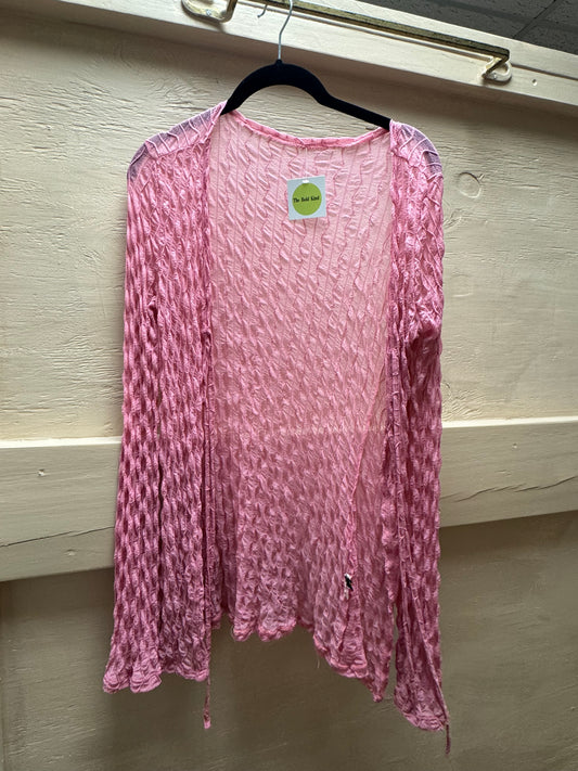 Preloved Pink Bubble Gum Tie Top