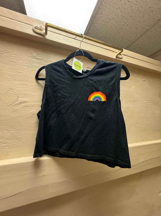 Preloved Rainbow Detail T shirt Tank